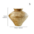 Axyaa Earthenware Golden Vase: Resin Handicraft Flower Arrangement Home Décor