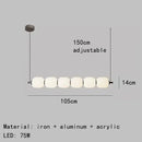 Axyaa Nordic Glass Chandelier LED Pendant Light for Living Dining Kitchen Room