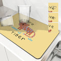 Axyaa Bear Design Absorbent Kitchen Draining Mat