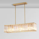 Axyaa Modern Crystal Chandelier for Home Décor and Dining - Elegant Iron Pendant Light