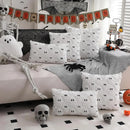 Axyaa White Ghost Plush Pillow Covers for Home Decor