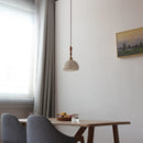 Axyaa Ceramic LED Pendant Lights with Ash Wood Handle for Bedroom Living Room