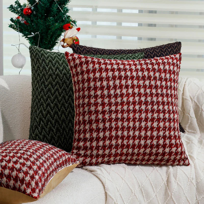 Axyaa Geometric Christmas Pillowcase for Sofa Bed Home Decoration