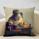 Elegant Axyaa 45x45cm Print Cushion Cover for Home, Hotel, Office Décor