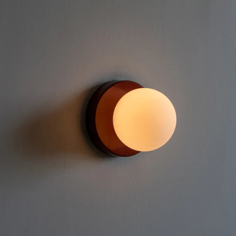 Axyaa Macaron Glass LED Wall Lamp for Bedroom Corridor Decor