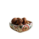 Axyaa Ceramic Fruit Bowl Double Grid Plate Living Room Snacks Refreshments