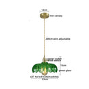 Axyaa Copper Glass LED Pendant Chandelier for Home Decor