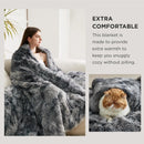 Axyaa Cozy Faux Fur Sherpa Throw Blanket for Couch Bed Warm Soft Plush Minky