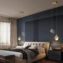 Axyaa Crystal Pendant Light: Modern & Luxury Bedroom Hanging Lamp