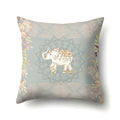 Axyaa Elephant Pattern Polyester Cushion Cover 45x45cm Home Decor Square Pillowcase