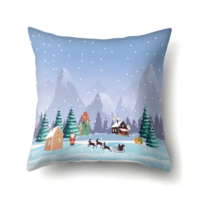 Axyaa Christmas Tree Throw Pillow Case - Festive Xmas Cushion Cover for Home Decor