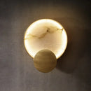 Axyaa Marble Copper Wall Lamp: Modern LED Indoor Lighting for Living Room & Bedroom