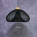 Axyaa Rattan Pendant Lights: Vintage Kitchen Dining Room Luminaries