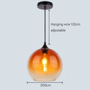 Axyaa Nordic Glass Bubble Pendant Light - Retro Industrial E27 Lamp for Home, Kitchen, Cafe