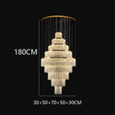 Axyaa Crystal Chandelier Stair Pendant Lamp Living Room Pendant Lights