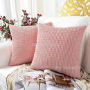Axyaa Solid Color Graininess Cushion Cover Sofa Decor Lumbar Pillow Case