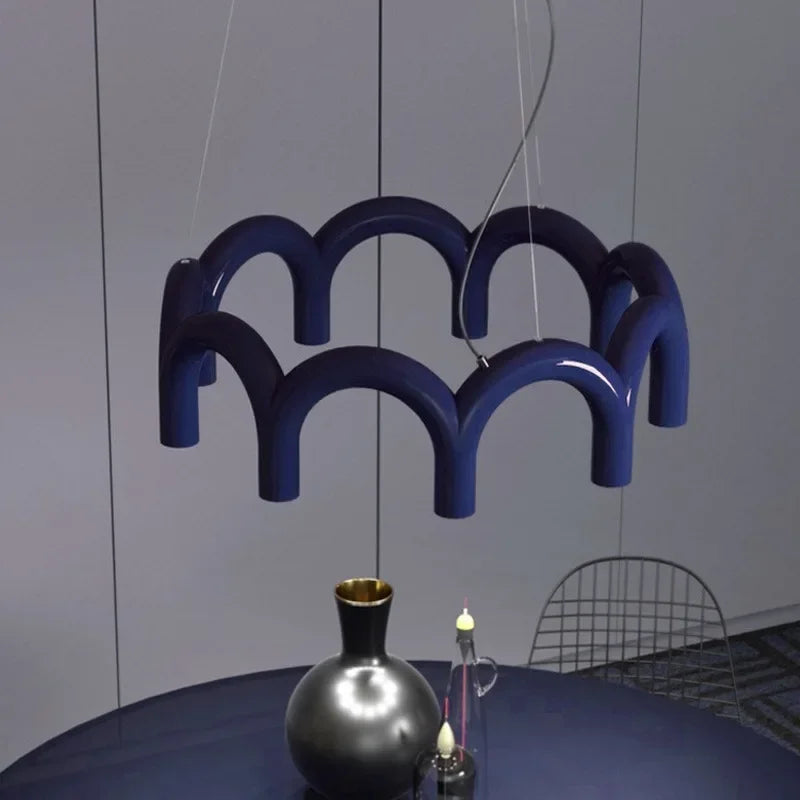 Axyaa Modern Art LED Chandelier Nordic Arch Pendant Lamp