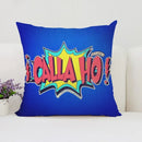 Axyaa Pop Art Cushion Cover: Fun Cartoon Pillow for Living Room Sofa or Bed
