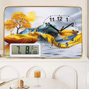 Axyaa Perpetual Calendar Desktop Clock Silent Home Office Ornament