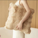 Axyaa Small Bubble Velvet Long Hair Pillow - Super Soft Double Sided Sofa Cushion