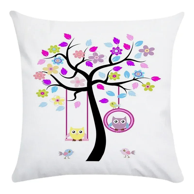 Axyaa Tree Pattern Office Chair Cushion Cover