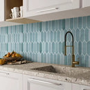 Axyaa PVC Prismatic Wall Panels - Set of 10, Easy Install Waterproof Tile Stickers
