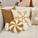 Axyaa Elk Embroidery Christmas Throw Pillowcase - Festive Home Decor