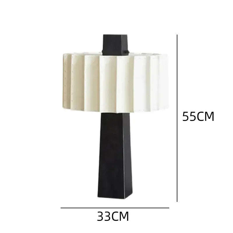 Axyaa Black Vertical Table Lamp: Scandinavian Minimalist Design for Bedroom, Study & Living Room