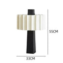 Axyaa Minimalist Scandinavian Bedroom Table Lamp Black Vertical Design