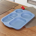 Axyaa Plastic Student Dinner Plate with Multiple Compartments and Anti-fall Design