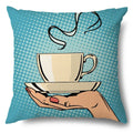 Axyaa Soft Plush POP Comic Portrait Cushion Cover - Home Decor Pillowcase