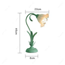 Axyaa Pink Flower LED Table Light Fixture - Modern Princess Girl Ins Style Lamp
