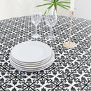 Axyaa Waterproof Fitted Round Vinyl Tablecloth for Outdoor Picnics and Camping