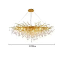 Axyaa Crystal Water Drop Branch Pendant Light Luxury Lamps for Living & Dining Room