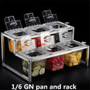 Axya Acrylic GN Pans Food Containers Set with Rack