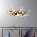 Axyaa Glass Chandelier for Living Dining Room Villa Kitchen Table Indoor Lighting