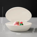 Axyaa White Ceramic Clam Shell Dinner Plate Molecular Cuisine Tableware