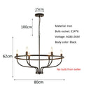 Axyaa Industrial Chandelier Light for Living Room Kitchen Dining Room