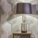 Axyaa Crystal Glass Bottle Table Lamp: Modern LED Lighting for Bedroom and Study