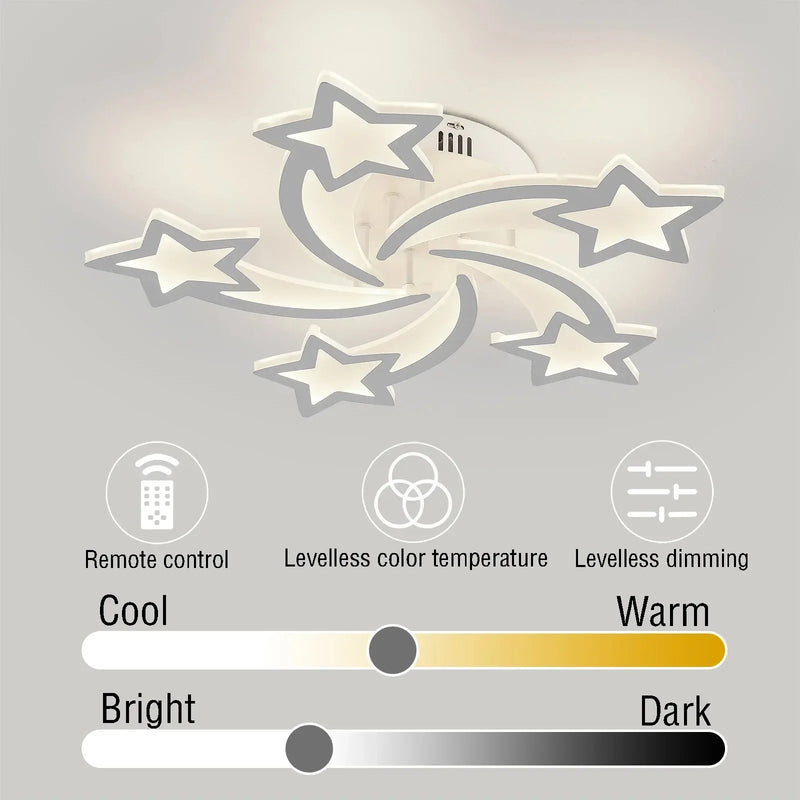 Axyaa Nordic Star LED Ceiling Chandelier Modern Elegant Lighting Fixtures