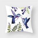 Axyaa Decorative Cushion Cover Throw Pillow 45*45 Sofa Flower Bird Animal Pillowcase