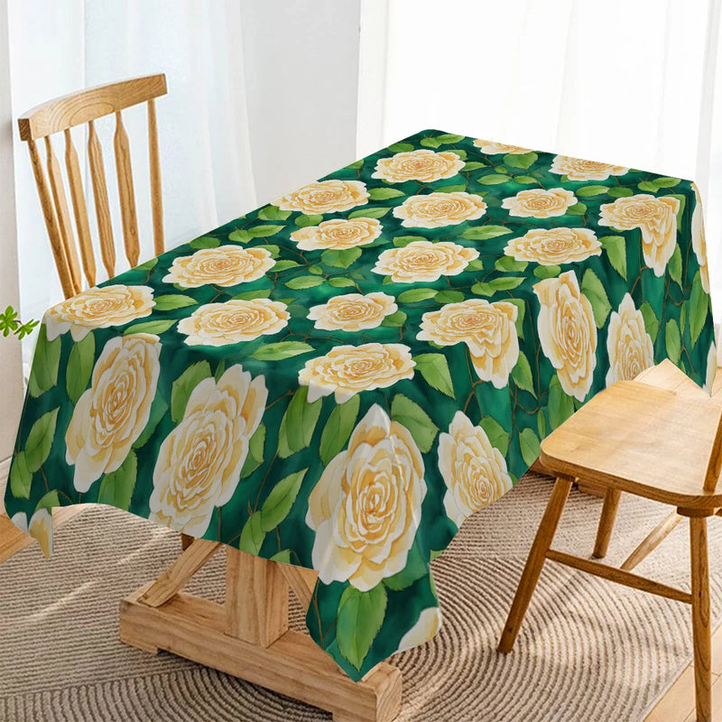 Axyaa Floral Waterproof Tablecloth for Home Decor