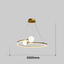 Axyaa Circular LED Pendant Lamp: Modern Home Decor Chandelier for Dining, Kitchen, Bedroom