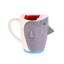 Axyaa Biomimetic Shark Ceramic Cup - Cute 3D Cartoon Mug, 400ml High-capacity Shark Shaped Cup