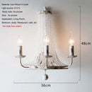 Axyaa French Countryside Crystal Wall Lamp for Living Room Bedroom Lighting