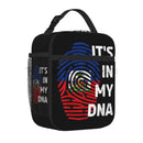 Axyaa Haiti Flag Insulated Lunch Bag: Portable, Waterproof, Thermal Oxford Tote