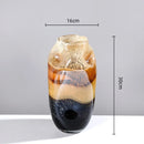 Axyaa Gradient Glass Vase with Irregular Flowers Home Decoration Arrangement