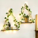 Axyaa Macrame Wood Wall Shelf: Boho Home Decor for Bedroom, Living Room, Nursery