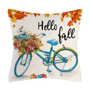 Axyaa Thanksgiving Pumpkin Maple Leaf Pillow Cover