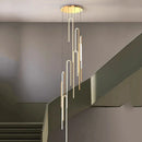 Axyaa LED Spiral Staircase Pendant Light for Modern Minimalist Villa Duplex